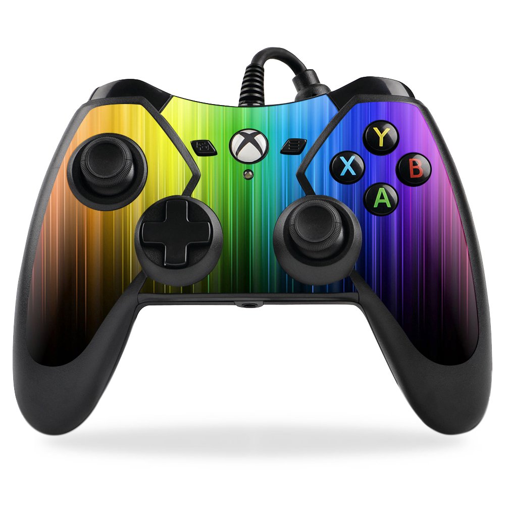 PowerA Pro Ex Xbox One Controller Skin - MightySkins Rainbow Streaks Wrap Cover | Protective Decal for Gaming | Perfect for Xbox One, Xbox Series X/S | Great Gift for Gamers