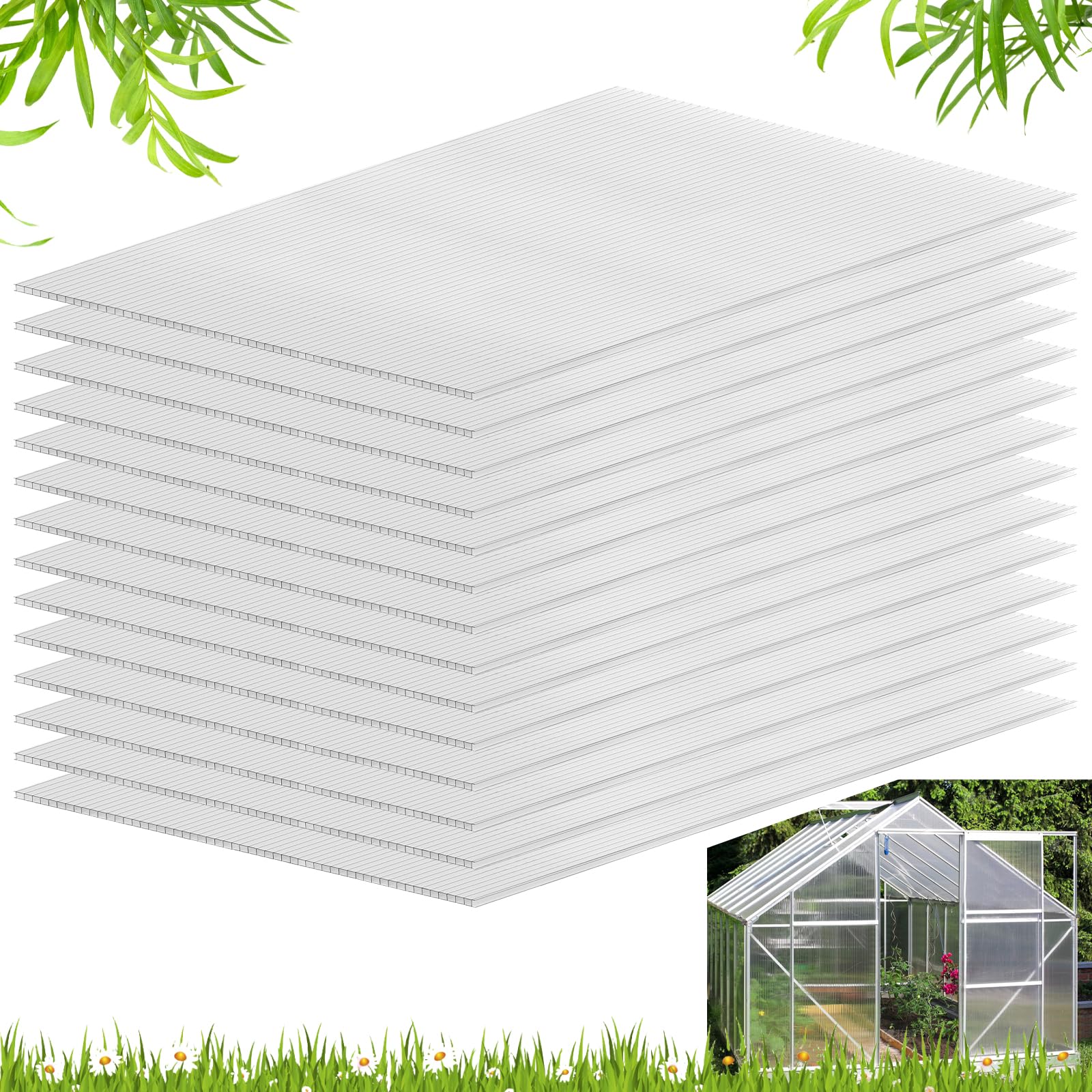 Premium Twin-Wall Polycarbonate Greenhouse Panels - 47.2