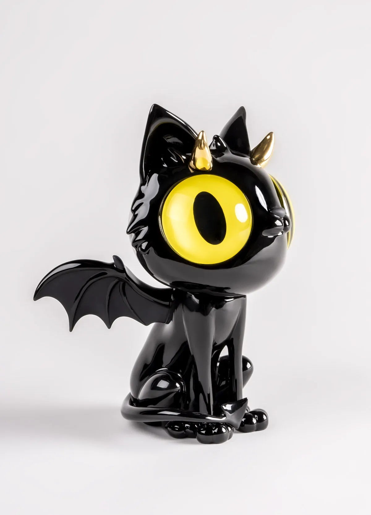Little Devil Cat Sculpture by Javier Calleja - Cute Art Figurine for Home Decor, Office Display & Gift Giving