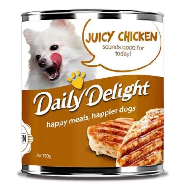 Premium Daily Delight Juicy Chicken Canned Dog Food - Grain-Free, High-Protein Wet Food for Puppies & Adult Dogs - Perfect for Mealtime, Training Rewards & Travel Feeding