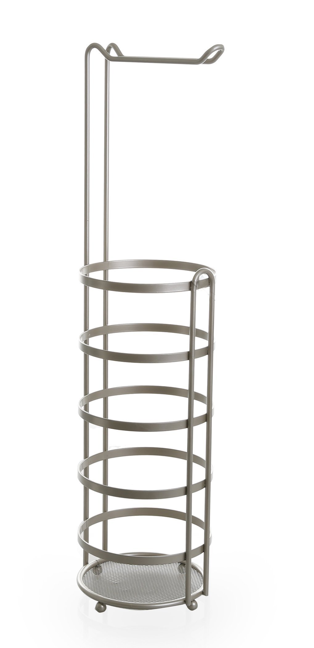 BINO 'Lafayette' Free Standing Toilet Paper Holder, Nickel Finish - Perfect for Bathroom, Guest Room & Office Organization