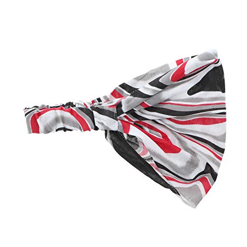 Black Swirls Design Cotton Hair Band - Soft Boho Yoga Style Headwrap for Women, Perfect for Yoga, Meditation, and Everyday Comfort