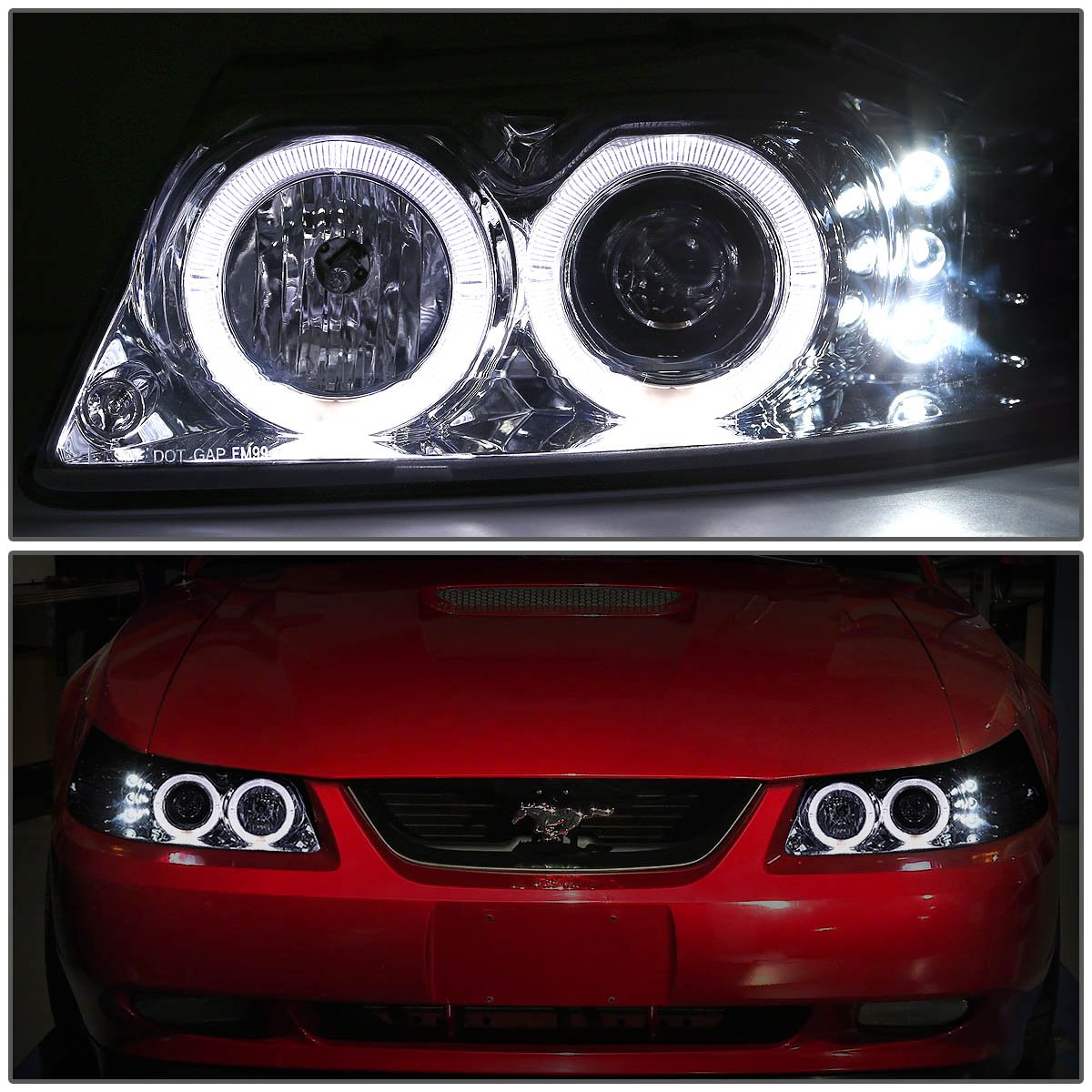 DNA MOTORING HL-HPL-LED-FM99-CH-AM LED Headlight Assembly Pair - Compatible with [Vehicle Model] - Driver & Passenger Side - High Performance Replacement Headlights for Night Driving & Off-Road Use