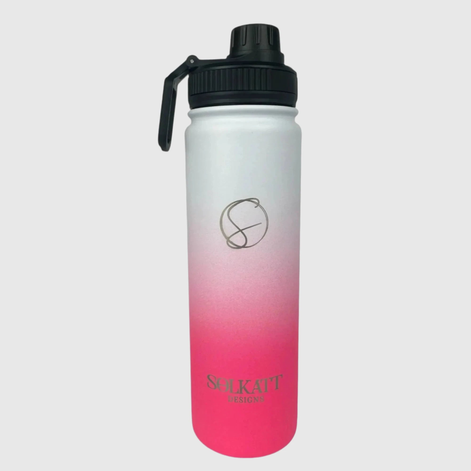 Hot Pink Insulated Stainless Steel Water Bottle 22oz (650ml) - Leakproof & BPA Free for Gym, Hiking & Outdoor Activities