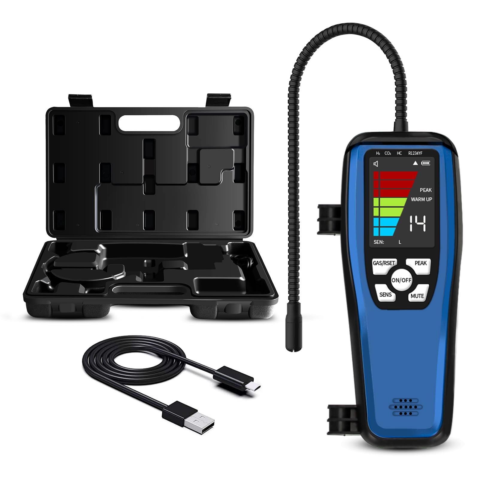 Aprvtio ALD-50 Natural Gas Leak Detector - Combustible & Propane Gas Detector with 16