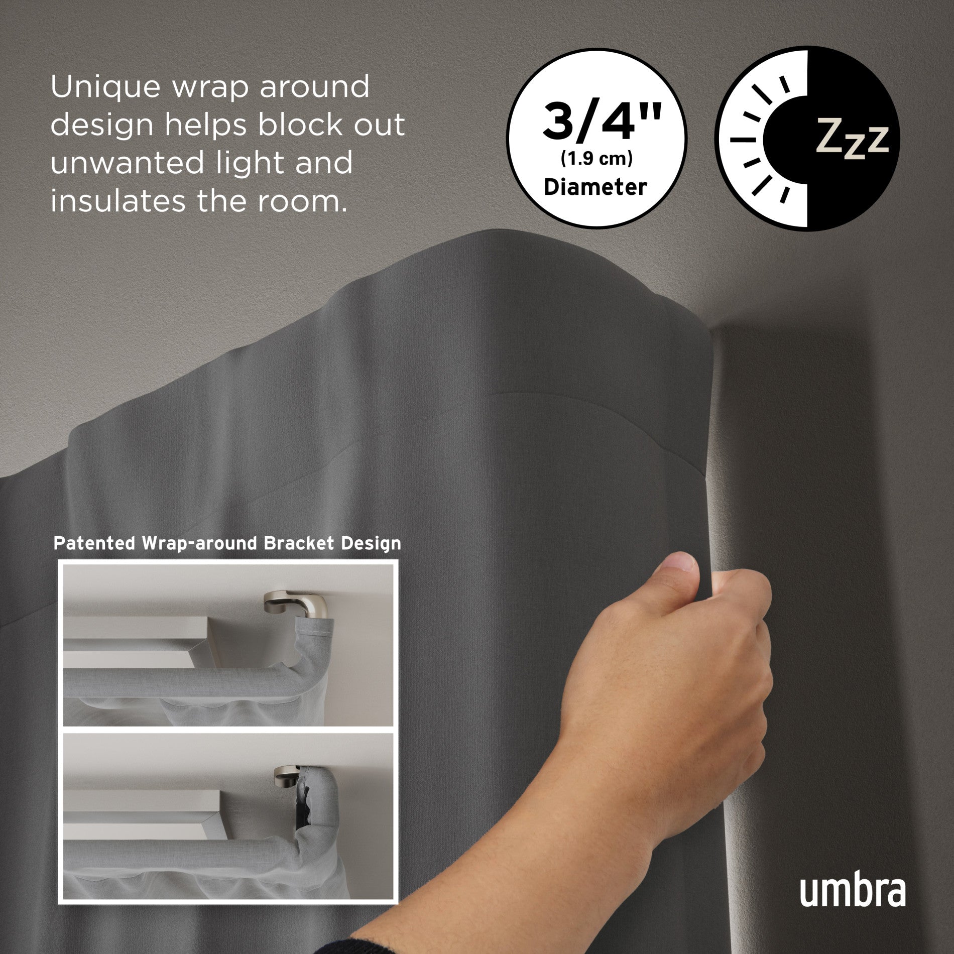 Blackout Curtain Rod - Twilight Series for Complete Darkness, Noise Reduction & Energy Efficiency - Perfect for Bedrooms, Nurseries & Home Theaters