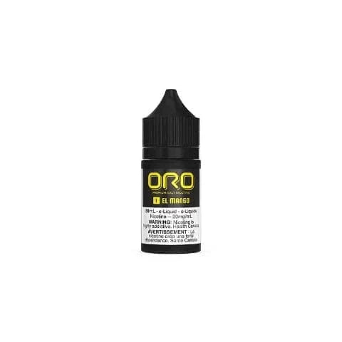 El Mango Salt Nicotine E-Liquid by ORO Salts - 30mL Bottle (Alberta) | Refillable Vape Pods & Disposable Vape Devices | Smooth Mango Flavor for All-Day Vaping