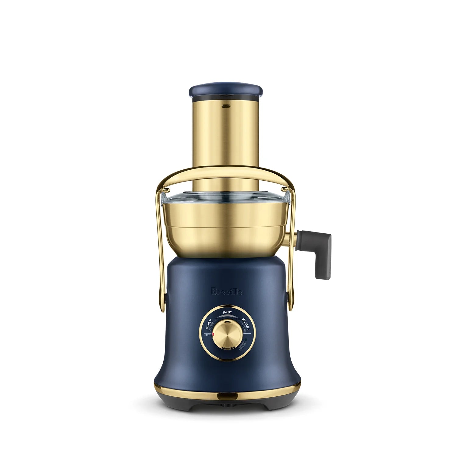 Breville Juice Fountain Cold XL Juicer - High Speed Commercial Grade Juicer with Cold Spin Technology, Extra Large Feed Chute, 1000W Motor (Damson Blue/Brass) - Perfect for Home, Restaurant & Juice Bar Use