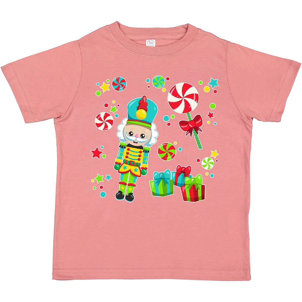 Inktastic Holiday Nutcracker and Candy Christmas Toddler T-Shirt - Festive Kids Apparel for Christmas Parties & Family Gatherings
