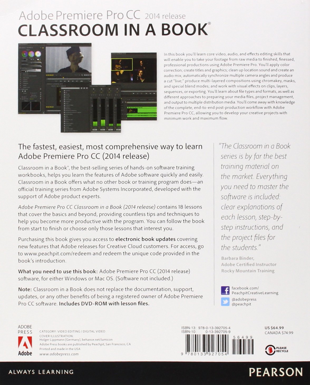 Adobe Premiere Pro CC 2014 - Official Classroom in a Book Training Guide | Video Editing Software Tutorial for Beginners & Professionals | Perfect for Film Making, YouTube Content Creation & Video Production