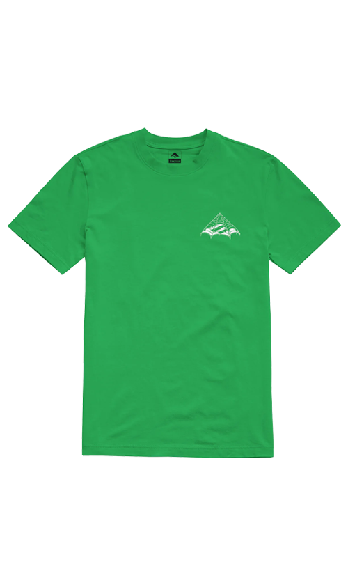 Emerica Creature Triangle Web Men's T-Shirt - Green | Skateboarding & Streetwear Fashion for Casual Wear
