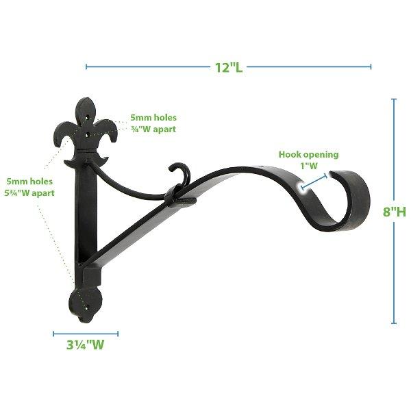Fleur De Lis Wall Bracket - Decorative French Scroll Shelf Bracket for Home Décor | Perfect for Living Room, Bedroom & Kitchen Shelving