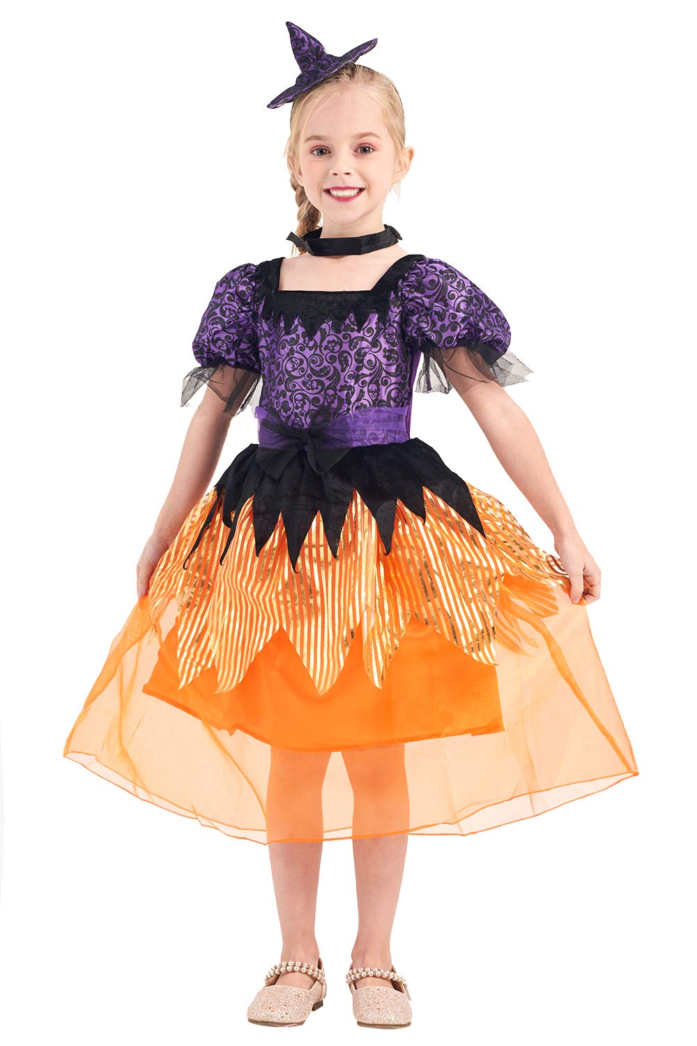 Girls Witch Costume for Kids | Spiderella Halloween Dress Up Outfit | Perfect for Trick-or-Treating, Halloween Parties & Cosplay