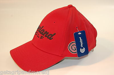 Cleveland Golf Ball Cap - Adjustable Golf Hat for Men & Women - Red - NEW with Tags - Perfect for Golfing, Outdoor Sports & Casual Wear