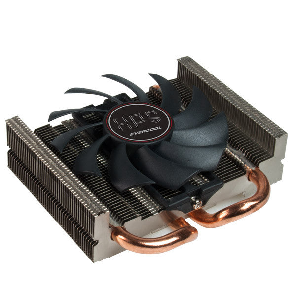Evercool Low Profile Heat Pipe CPU Cooler for Intel & AMD - Compact & Efficient Cooling Solution for Small Form Factor PCs & HTPCs