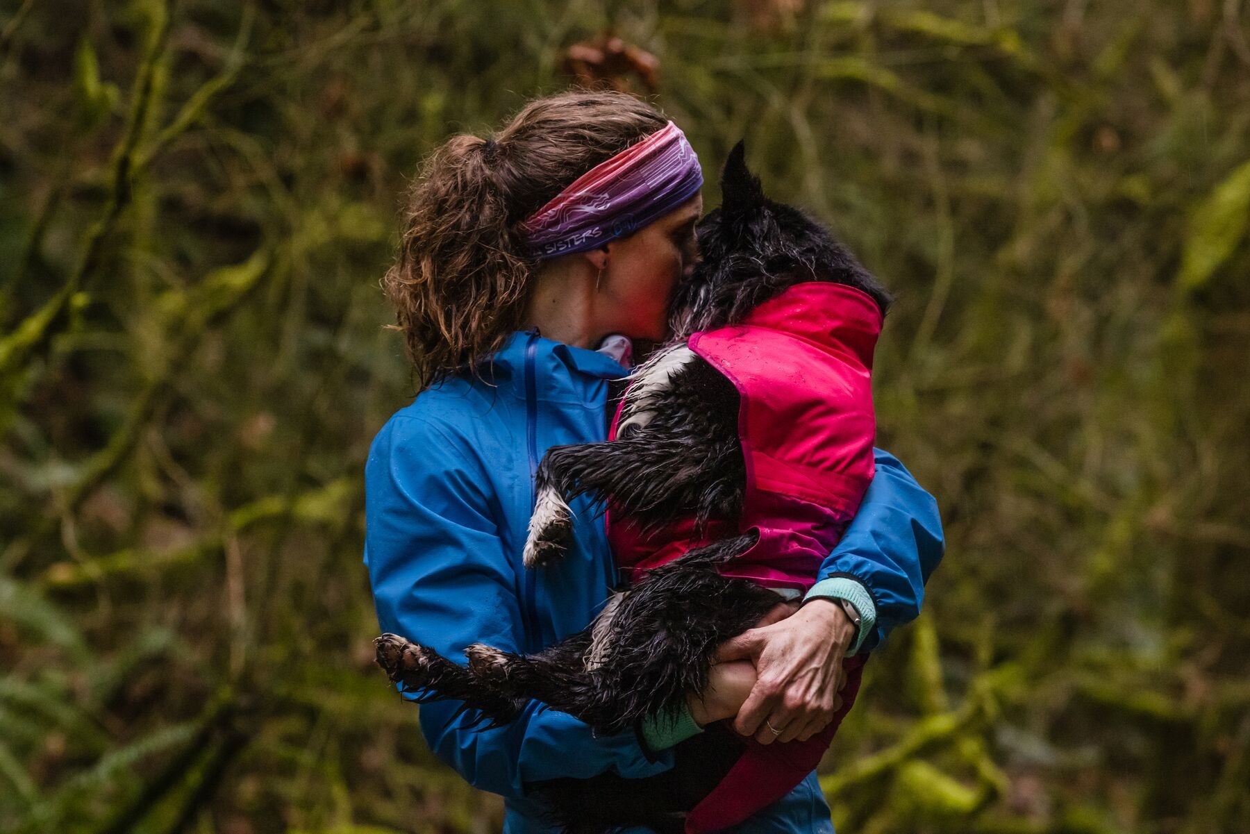 Waterproof Dog Raincoat - Sun Shower® Dog Vest in Hibiscus Pink | Ruffwear® | Outdoor Protection for Hiking & Rainy Walks