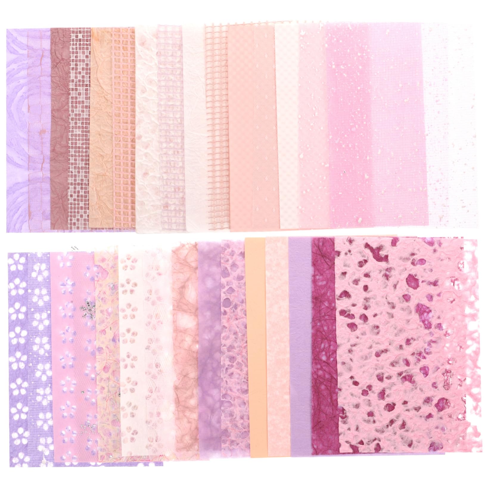 Vintage Handmade Scrapbook Paper - 30 Sheets Non-Repeating Decorative Craft Paper for Journaling, Diary, Art & Literature Projects - Perfect for Scrapbooking, Card Making, and DIY Decorations