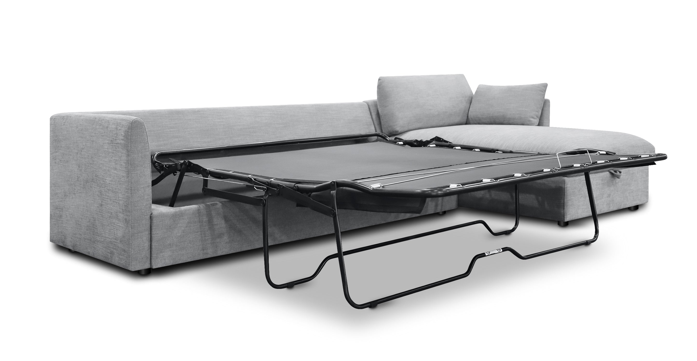 Argos Right Facing Sleeper Sectional Sofa Bed - Convertible L-Shaped Couch with Storage | Modern Living Room Furniture for Small Spaces | Perfect for Apartments, Guest Rooms & Home Theater Seating