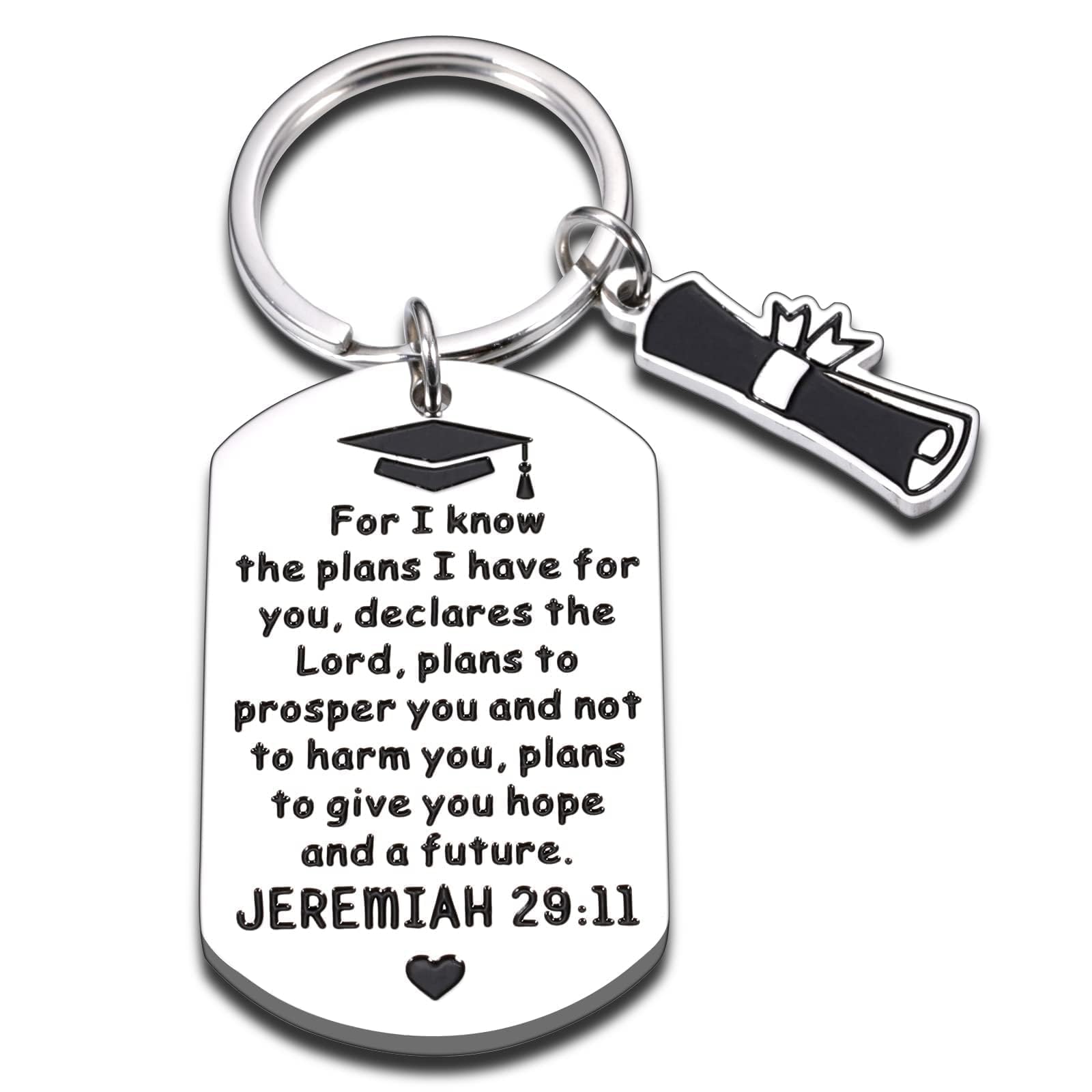 2025 Graduation Gifts for Women & Men - Inspirational Christian Keychain with Jeremiah 29:11 Verse - Perfect Senior Gift for Class of 2025 - Jesus Calling Graduation Present for Teen Boys & Girls - Ideal for Commencement Ceremonies, Year-End Celebrations & Religious Milestone Gifts