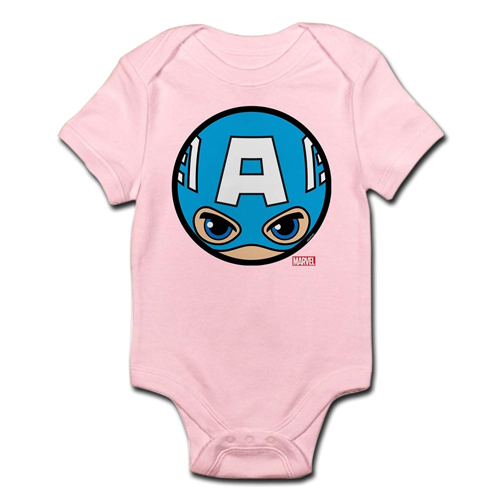 Captain America Icon Baby Light Bodysuit - Soft Cotton Infant Onesie for Boys & Girls | Perfect for Superhero Costumes, Birthday Gifts & Everyday Wear