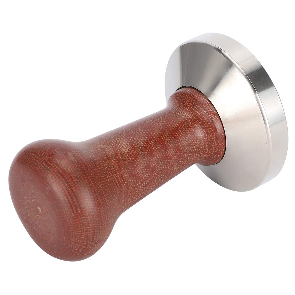 Premium 2.3 Inch Stainless Steel Coffee Tamper with Wood Handle - Professional Espresso Tamping Tool for Home Baristas, Coffee Shops & Office Use - Perfect for Espresso Machine Powder Pressing & Latte Art Preparation