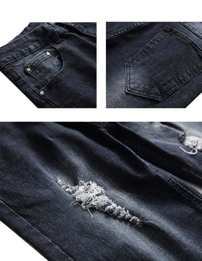 **Men's Distressed Denim Shorts - Ripped Casual Jean Shorts for Summer with Pockets | Perfect for Beach, Travel & Streetwear**