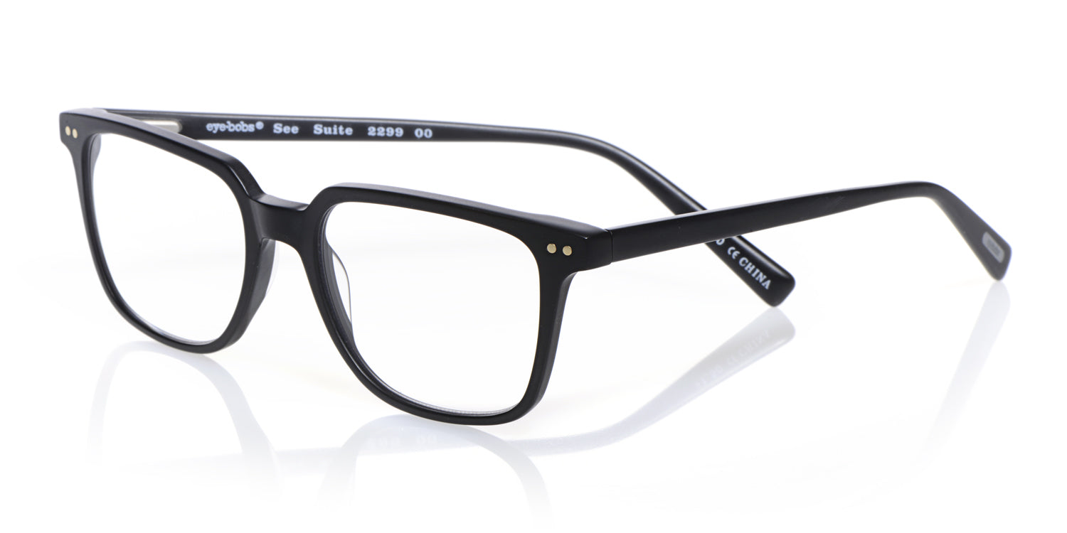 C Suite Color 00 Black Front and Temples - Stylish Eyeglass Frames for Professional & Everyday Wear | Perfect for Office, Business Meetings & Casual Outfits
