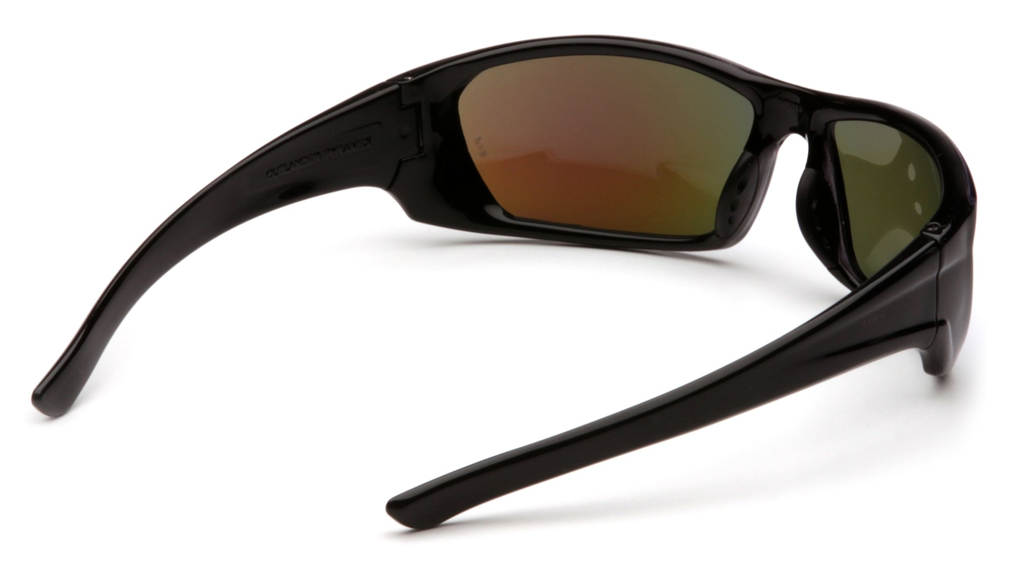 12-Pack Pyramex Outlander Safety Glasses - Black Frame with Ice Blue Mirror Lens (SB8065D) - Perfect for Construction, Shooting & Outdoor Sports
