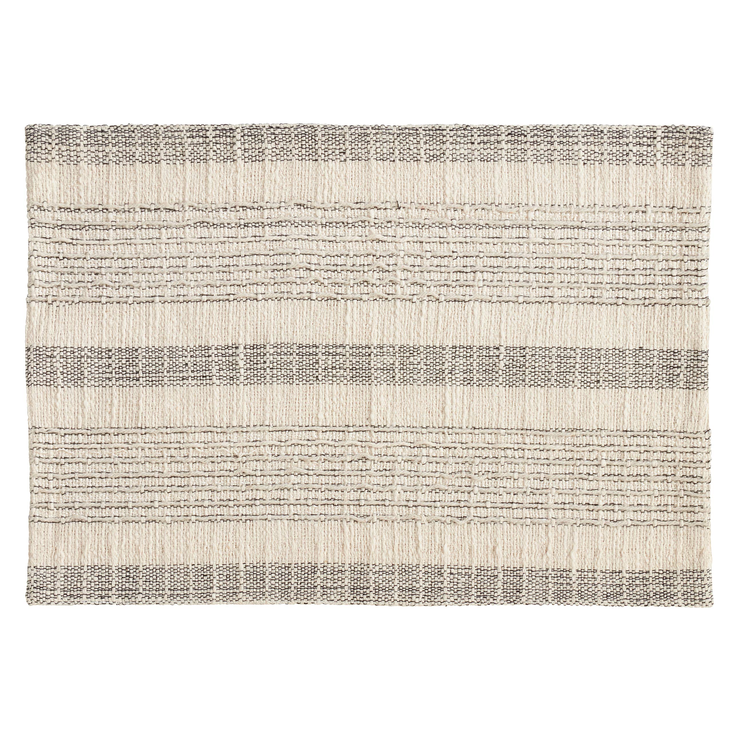 Premium Woven Striped Cotton Placemats Set of 4 - Stylish & Durable Table Mats for Dining, Kitchen, Party Decor, and Home Entertaining