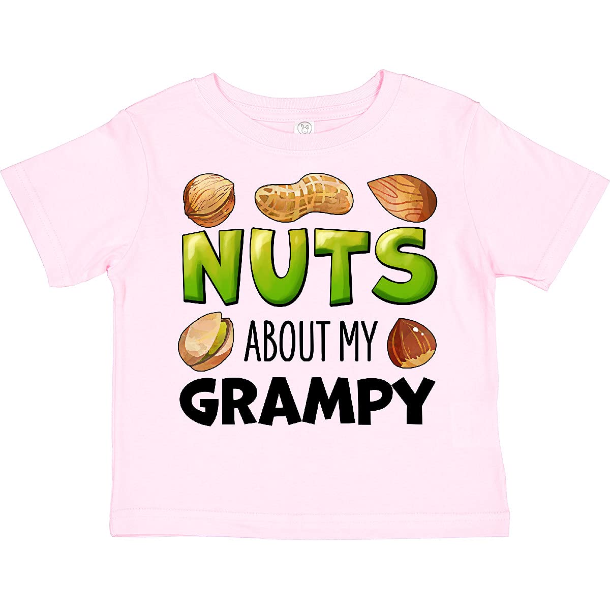 Inktastic 'Nuts About My Grampy' Peanut Almond Pistachio Toddler T-Shirt - Cute Casual Outfit for Grandparents Day & Family Gatherings