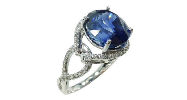 5.46ct Natural Blue Sapphire Ring - 925 Sterling Silver Engagement Jewelry for Women - Perfect for Weddings, Anniversaries & Special Occasions