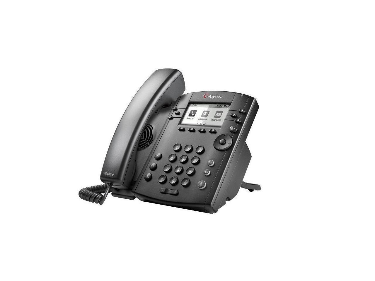 Polycom VVX 310 VoIP Business Phone with HD Voice - Office Desk Phone for Clear Conference Calls (Power Adapter Sold Separately) | Ideal for Small Business & Home Office Communication