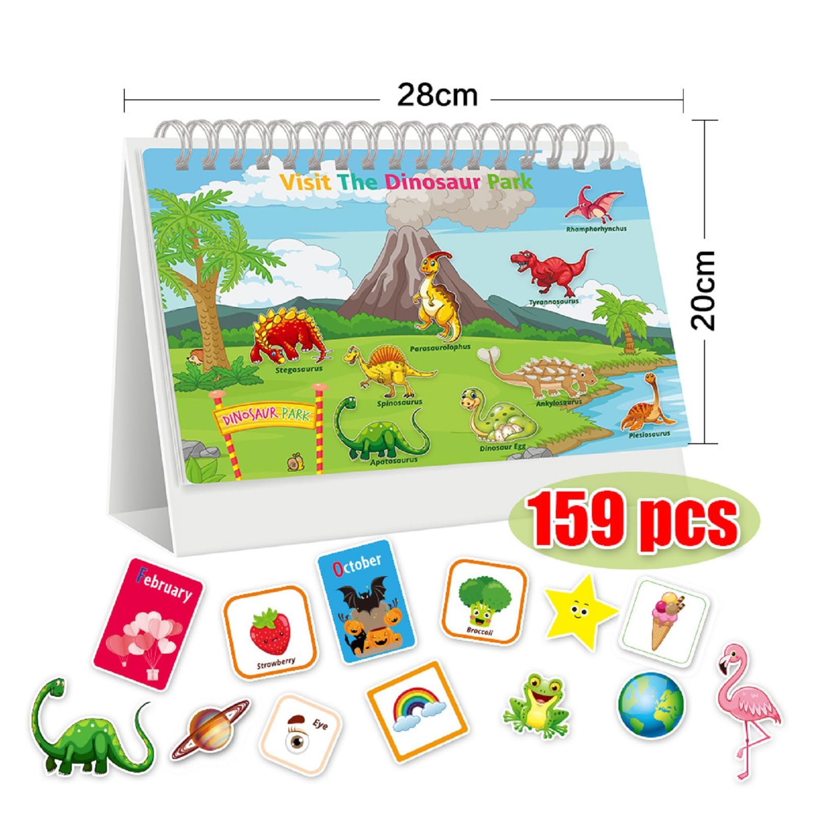 Preschool Busy Book with 29 Learning Themes | Montessori Educational Toys for Kids Ages 3-5 | Alphabet, Numbers & Holiday Activities (Christmas/Easter) + Coloring Pages | Perfect for Homeschooling, Travel & Early Childhood Development