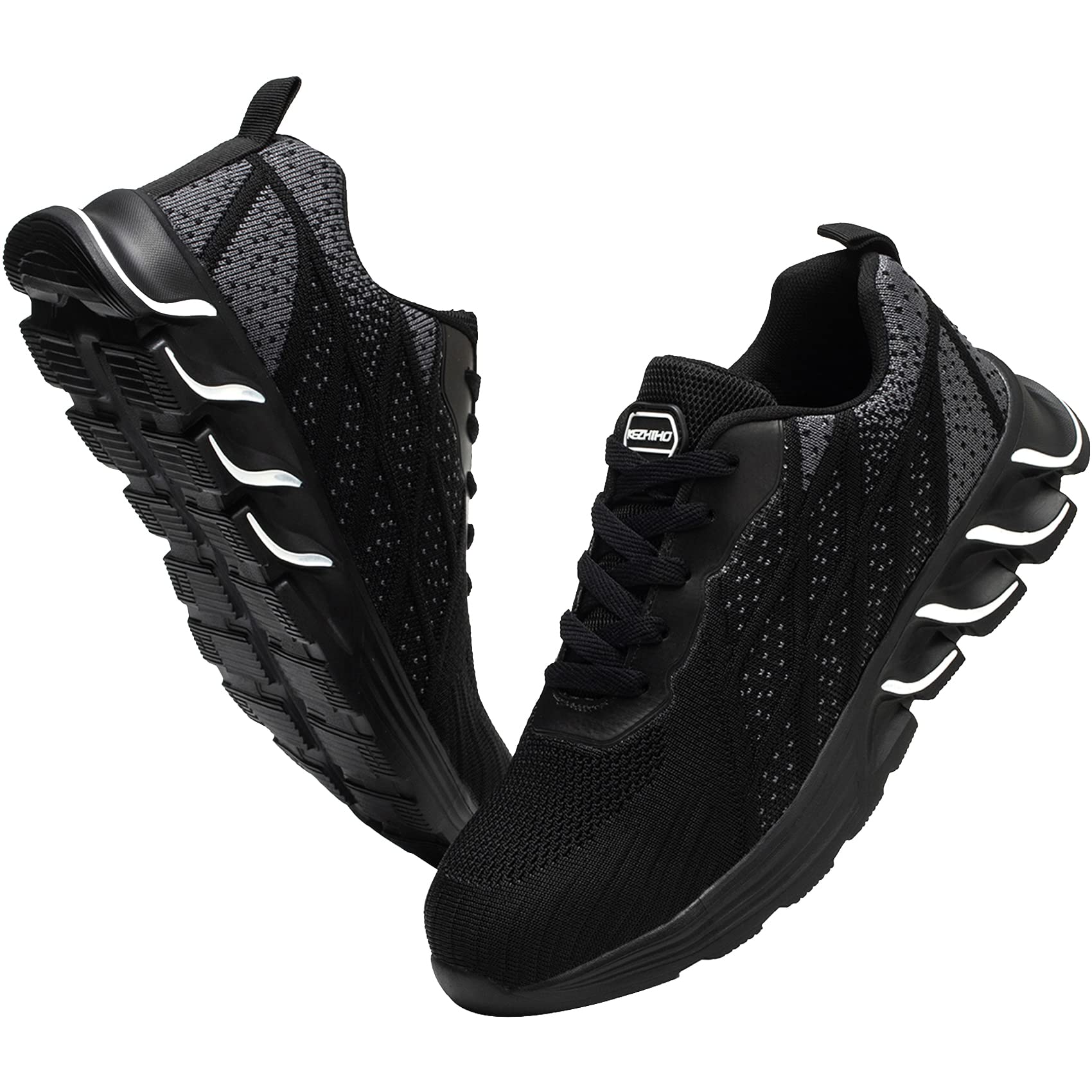Kezhiho Steel Toe Work Shoes for Men - Lightweight, Slip & Puncture Resistant Safety Shoes - Breathable Industrial Sneakers for Construction & Warehouse Work - Durable Comfort for Long Shifts