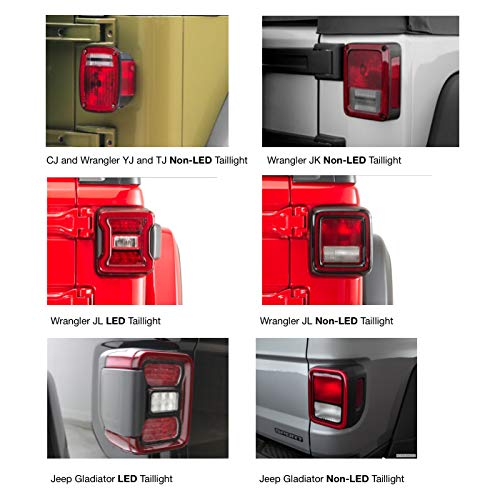Jeep Wrangler (2007-2018) Middle Finger Tail Light Covers - Halogen Compatible Replacement Parts for Off-Roading & Custom Car Modifications