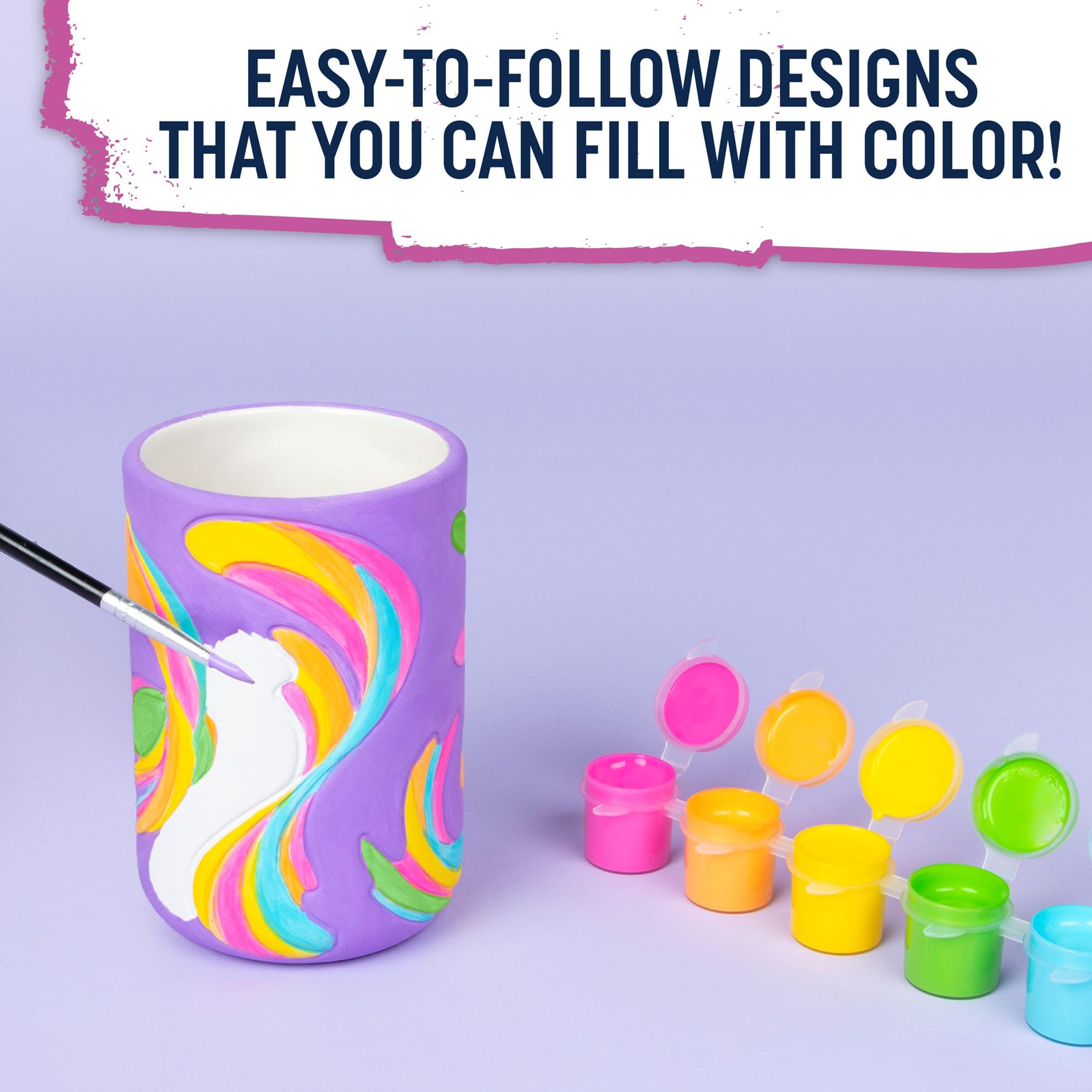 Tulip Vase DIY Craft Kit for Adults - All-in-One Set with Rainbow Paints & Brush | Non-Toxic, Easy to Use | Perfect for Home Decor, Gift Making & Relaxation