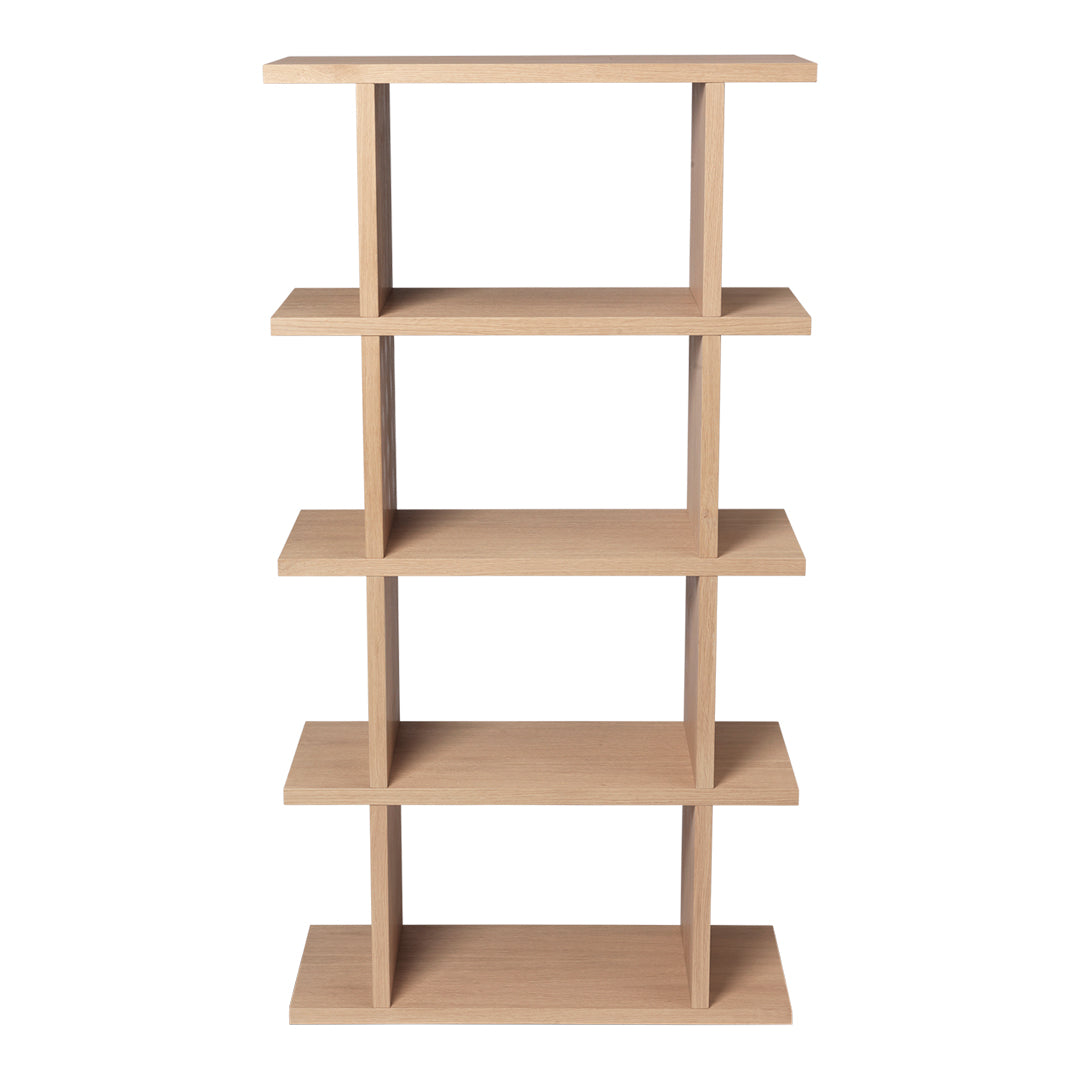 Ferm Living Kona Bookcase - Modern Scandinavian Wooden Bookshelf for Home & Office Storage | Perfect for Living Room, Bedroom, or Study Organization