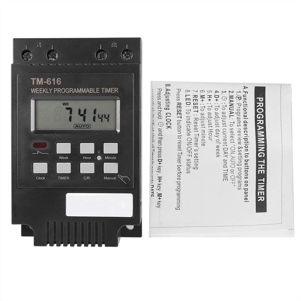 iFCOW 220V Digital Programmable Electric Timer - Smart Control Switch for Home Appliances, Energy Saving & Durable | Perfect for Lights, Pumps, Heaters & Holiday Decorations