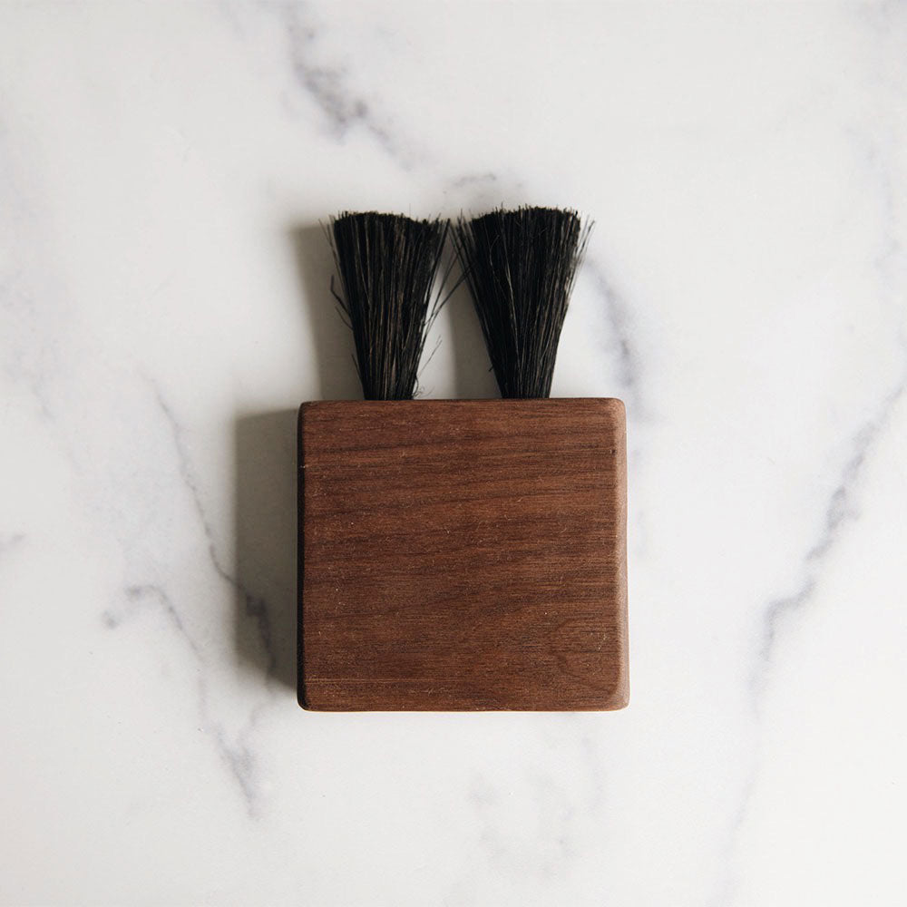 MT1004 Small Wooden Counter Brush - Natural Wood Handle, Soft Bristles for Kitchen, Bar, and Restaurant Cleaning - Perfect for Countertops, Tables, and Hard Surfaces