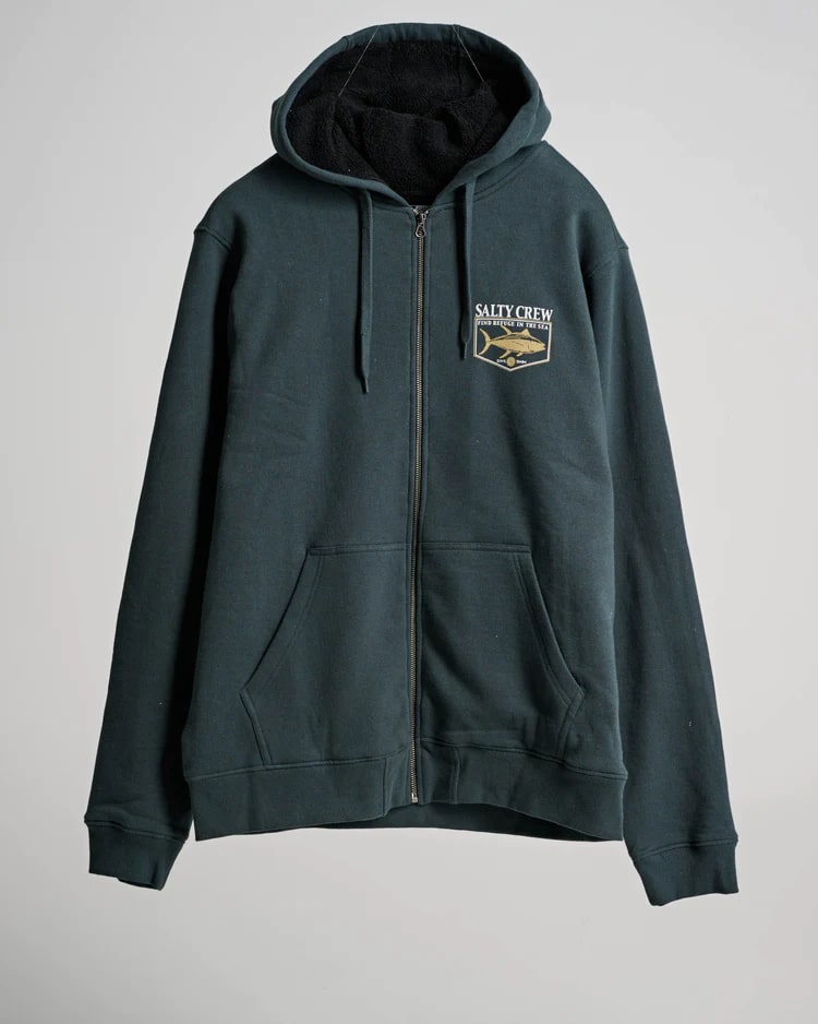 Salty Crew Angler Sherpa Zip Fleece Jacket - Warm & Comfortable Men's Outdoor Fleece for Fishing, Hunting & Casual Wear