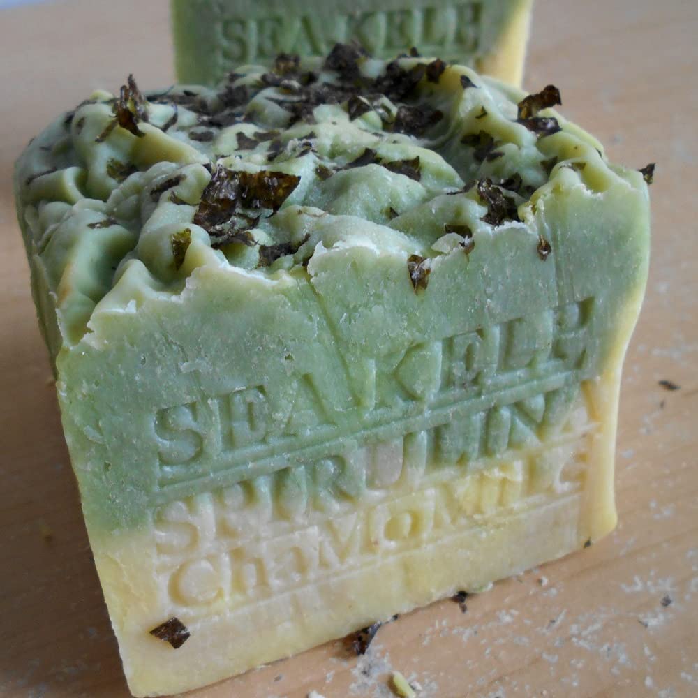 Organic Handmade Soap with Sea Kelp & Chamomile - Natural Moisturizing Bar for Sensitive Skin - Perfect for Daily Face & Body Cleansing, Spa & Relaxation Gifts