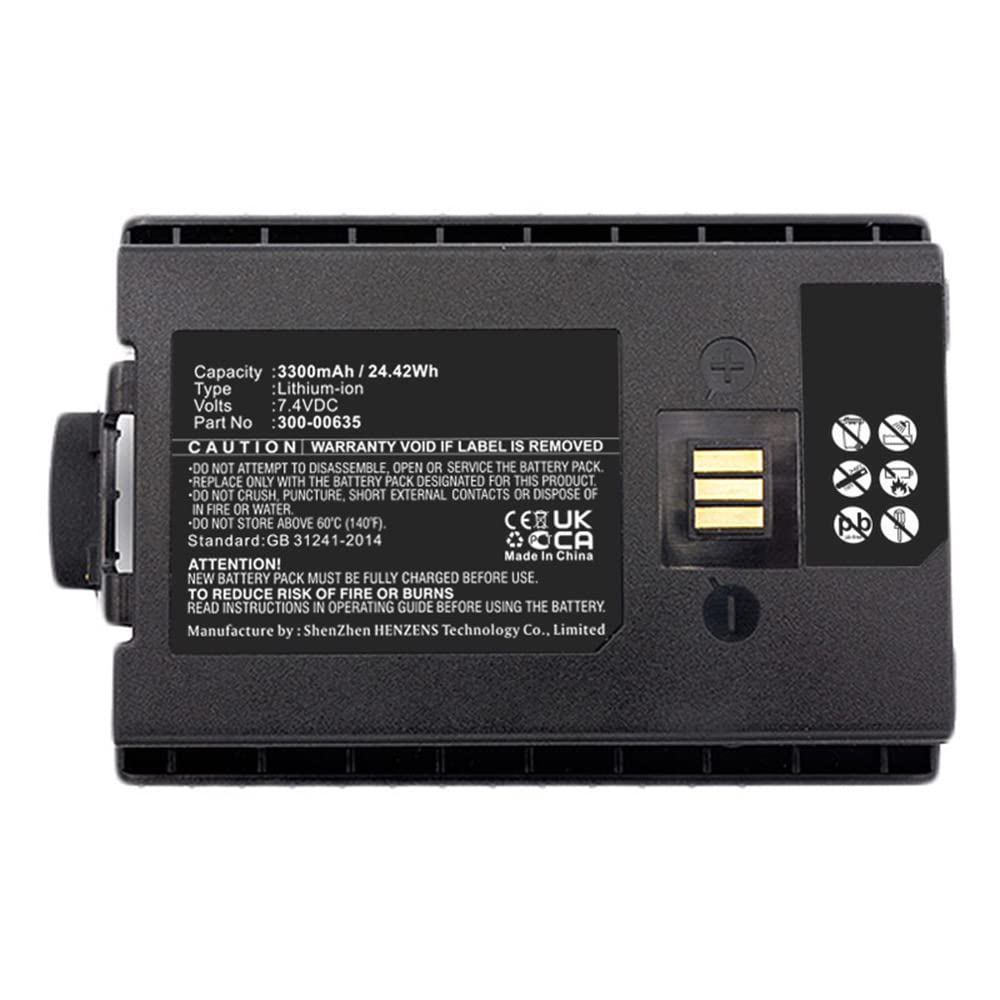 Synergy Digital 2-Way Radio Battery - 3300mAh Li-ion 7.4V High Capacity Replacement for Sepura 300-01852 & 300-00631 - Perfect for Emergency Services, Security, and Outdoor Communication