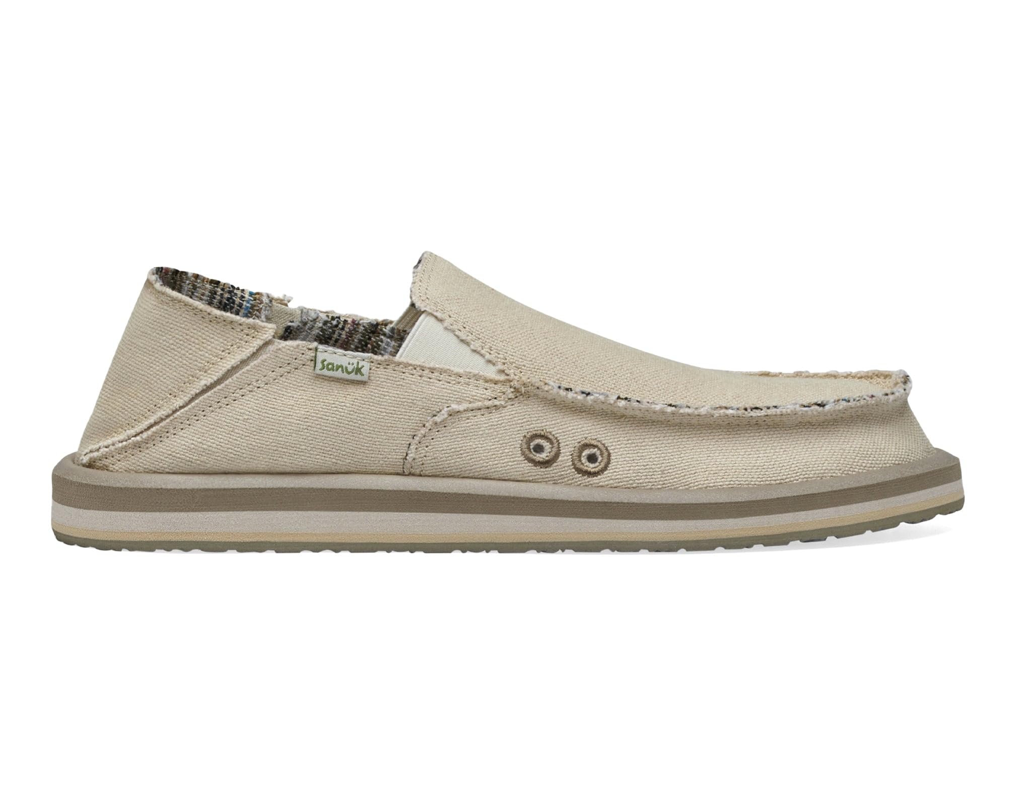 Sanuk Men's Donny Hemp Slip-On Loafers - Comfortable Memory Foam Footbed Casual Shoes for Walking, Travel & Everyday Wear