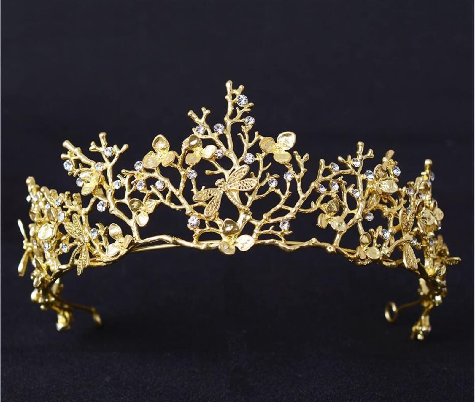 Vintage Rhinestone Bridal Crown Headpiece - Elegant Metal Wedding Headdress for Women - Perfect for Bridal, Prom, and Special Occasions