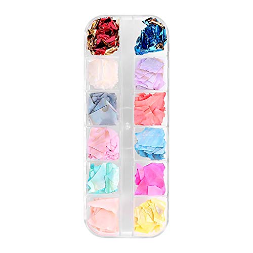 12-Color Thin Foil Nail Stickers - Gold & Silver Tips for Short Natural Nails | DIY Manicure Accessories