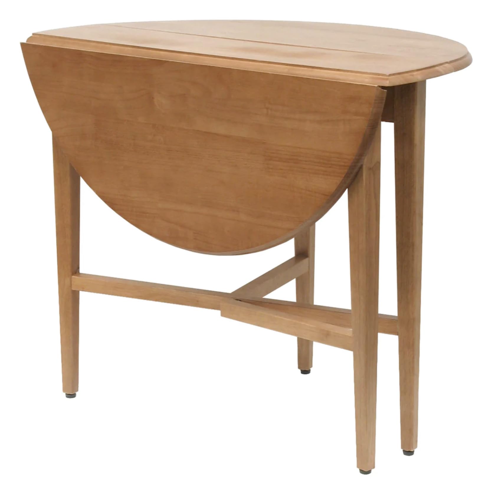 42 Inch Round Drop Leaf Folding Dining Table - Space Saving Kitchen Furniture for Small Apartments & Compact Homes | Perfect for Breakfast Nook, Studio Living & Multi-Purpose Rooms