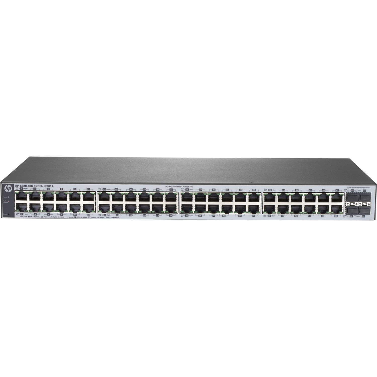 HP ProCurve J9981A 1820-48G 48-Port Gigabit Managed Network Switch (Renewed) - Ideal for Small Business Networks, Office IT Infrastructure & Data Centers