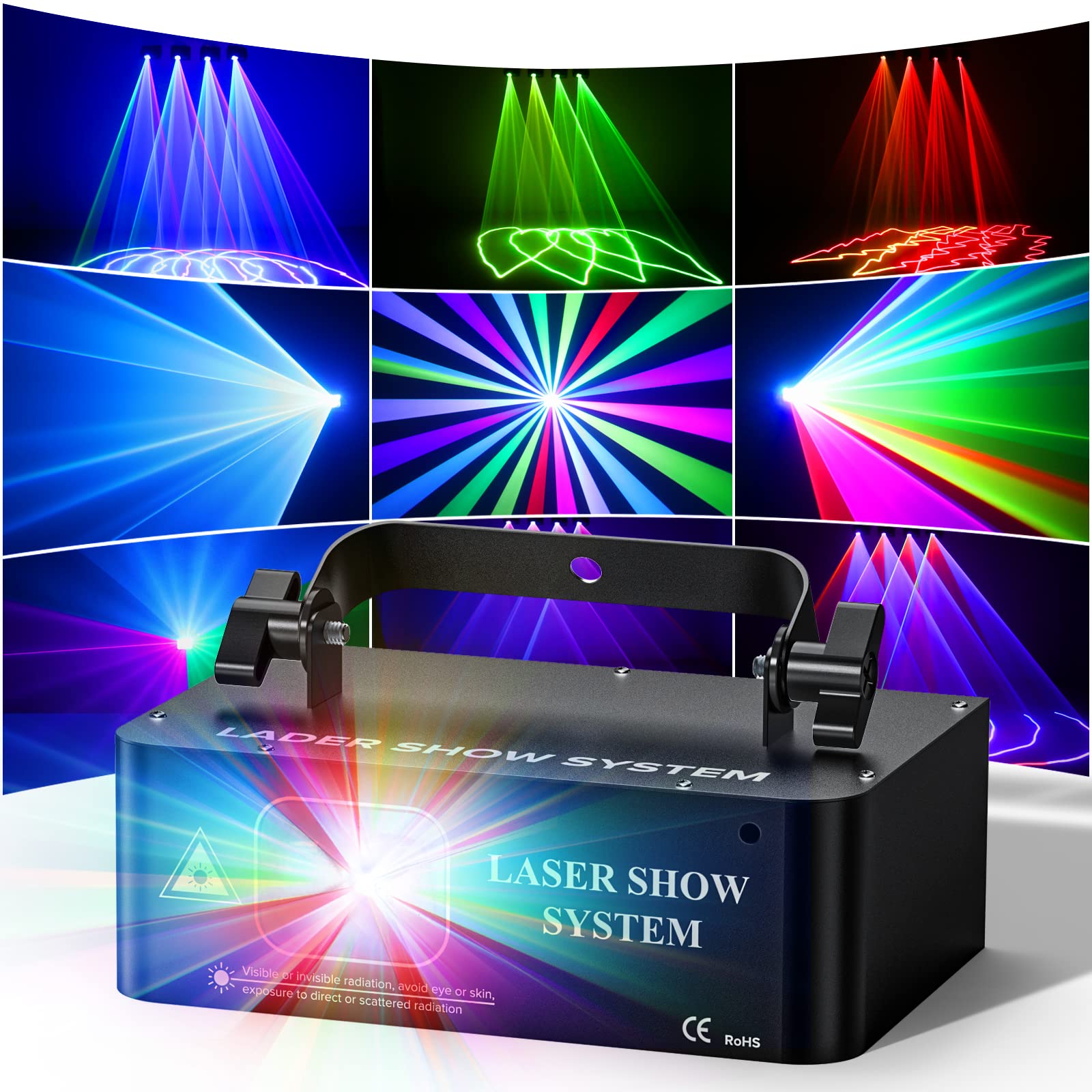 Professional DJ Stage Lighting - Sound Activated RGB Strobe LED Party Lights with DMX Control | Perfect for Dance Parties, Birthday Events, Bars, Pubs & Club Stage Lighting