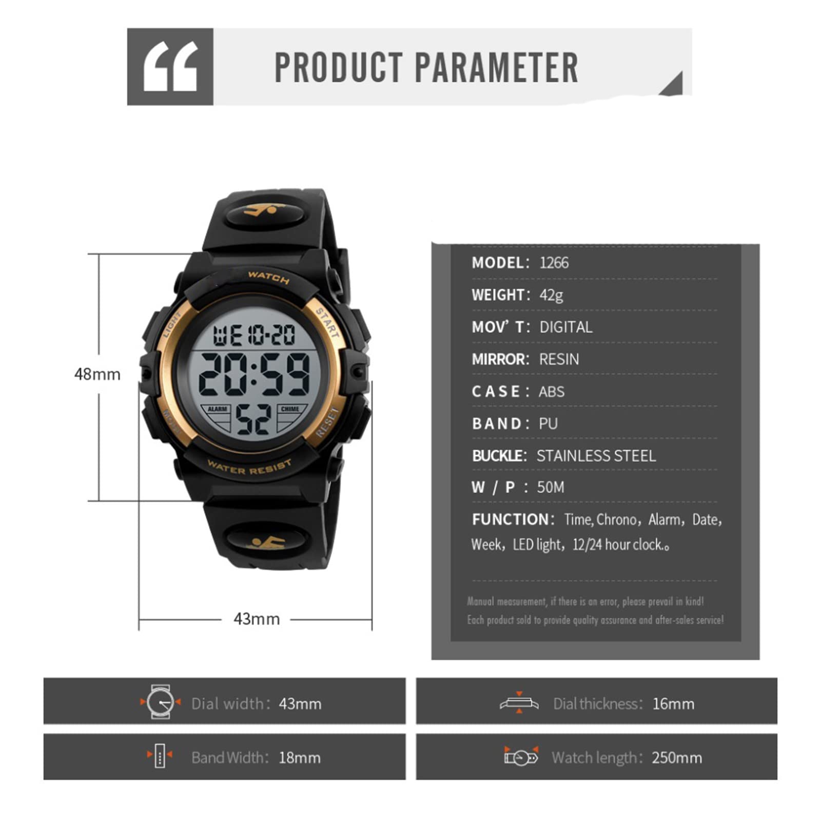 FANMIS Men's Digital Sports Watch - LED Electronic Chronograph Waterproof Watch with PU Strap for Outdoor Running, Hiking & Fitness (Blue Dragon) - Perfect for Active Lifestyles & Adventure Enthusiasts