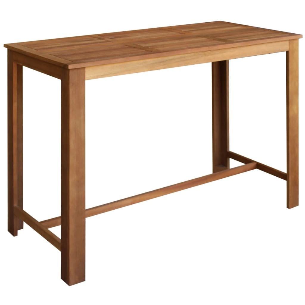 ZQQLVOO Solid Acacia Wood Cocktail Bistro High Table - 59